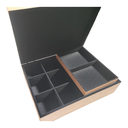 Ver imagem 3 de Caixa para 6 Relógios e Joias e Biju Flocado em Preto Josely Flocados Caixa para 06 Relógios e Joias