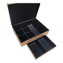 Ver imagem 2 de Caixa para 6 Relógios e Joias e Biju Flocado em Preto Josely Flocados Caixa para 06 Relógios e Joias