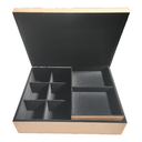 Ver imagem 1 de Caixa para 6 Relógios e Joias e Biju Flocado em Preto Josely Flocados Caixa para 06 Relógios e Joias