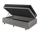 Ver imagem 4 de Cama Box Solteiro Baú Courino Linho Cinza com Colchão Gransleep Molas Verticoil Ecoflex 88x188