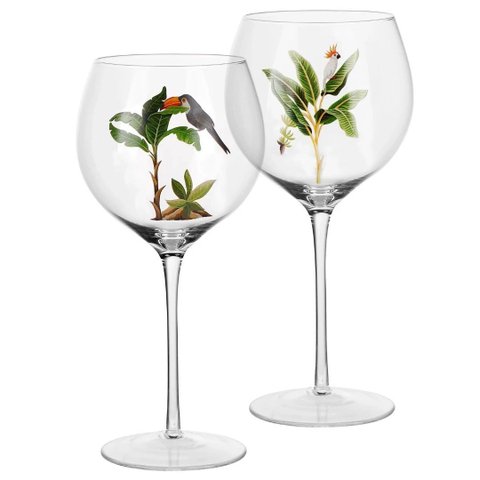 Jogo de 2 Taças para Vinho em Vidro 520ml Tropicale