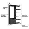 Módulo Closet 1 Cabideiro 7 Prateleiras 2 Gavetas Iron Espresso Móveis - 5