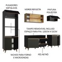 Ver imagem 3 de Armário de Cozinha Reims 260002 com Balcão Preto Rustic