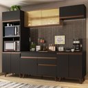 Ver imagem 2 de Armário de Cozinha Reims 260002 com Balcão Preto Rustic