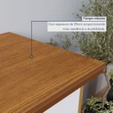 Ver imagem 4 de Escrivaninha Mesa Escritório Estruturada em 2 Gavetas 130cm Pés em Madeira Maciça Lotus