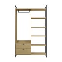 Ver imagem 2 de Módulo Closet 1 Cabideiro 7 Prateleiras 2 Gavetas Iron Espresso Móveis