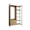 Ver imagem 3 de Módulo Closet 1 Cabideiro 7 Prateleiras 2 Gavetas Iron Espresso Móveis