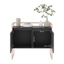 Ver imagem 5 de Jogo Buffets Vila Boreal 5 Portas 1 Prateleira MDP 120cm Preto Cobre Plata Móveis