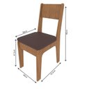 Ver imagem 4 de Kit 2 Cadeiras para Cozinha Marrom/Freijó
