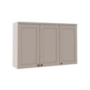 Ver imagem 1 de Armário Aéreo 120cm para Cozinha Modulada com 3 Portas Mdf Cor:fendi com Branco