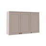 Armário Aéreo 120cm para Cozinha Modulada com 3 Portas Mdf Cor:fendi com Branco - 1