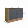 Cozinha Modulada 6 Peças 11 Portas 3 Gavetas com Divisor de Talheres 1 Nicho para Forno Viena  - 20