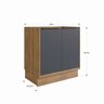 Cozinha Modulada 6 Peças 11 Portas 3 Gavetas com Divisor de Talheres 1 Nicho para Forno Viena  - 13