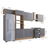 Cozinha Modulada 6 Peças 11 Portas 3 Gavetas com Divisor de Talheres 1 Nicho para Forno Viena  - 4