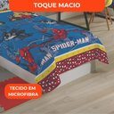 Ver imagem 4 de Jogo de Cama Infantil Lepper Homem Aranha Solteiro 2 Peças Microfibra Azul
