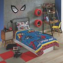 Ver imagem 2 de Jogo de Cama Infantil Lepper Homem Aranha Solteiro 2 Peças Microfibra Azul
