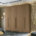 Ver imagem 3 de Guarda Roupa Casal 6 Portas Ripado Buriti com Pes Santos Andira