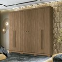 Ver imagem 2 de Guarda Roupa Casal 6 Portas Ripado Buriti com Pes Santos Andira