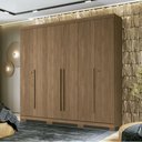 Ver imagem 4 de Guarda Roupa Casal 6 Portas Ripado Buriti com Pes Santos Andira