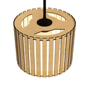 Ver imagem 3 de Luminária Pendente Tóquio Modelo Ripado -:MDF CRU