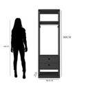 Ver imagem 3 de Guarda Roupa Roupeiro Modulo Titan com 2 Gavetas e 3 Prateleiras Moveis Leão