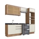 Ver imagem 3 de Cozinha Modulada 4 Peças 7 Portas 3 Gavetas com Divisor de Talheres 1 Nicho para Forno Viena Bege