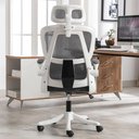 Ver imagem 6 de Cadeira de Escritório Veneza Blidshop Ergonômica Giratória Home Office 120kg - Branca e Cinza
