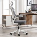 Ver mais imagens de Cadeira de Escritório Veneza Blidshop Ergonômica Giratória Home Office 120kg - Branca e Cinza