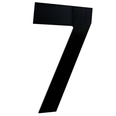 Número 130mm Garbo Font - Preto - Metalmidia 7