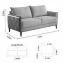 Ver imagem 3 de Sofá 2 Lugares 160cm Pés em Madeira Atalaia Yescasa