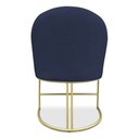 Ver imagem 5 de Kit 06 Cadeiras Poltrona de Jantar Bela Veludo Azul Marinho Base Metálica Industrial Dourado - Palla