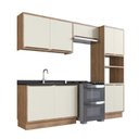 Ver imagem 3 de Cozinha Modulada 4 Peças 9 Portas 1 Nicho para Forno Viena Bege