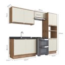 Ver imagem 4 de Cozinha Modulada 4 Peças 9 Portas 1 Nicho para Forno Viena Bege