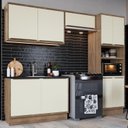 Ver imagem 1 de Cozinha Modulada 4 Peças 9 Portas 1 Nicho para Forno Viena Bege