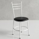 Ver imagem 2 de Cadeira de Jantar Cozinha Tubular Aço Nina:preto