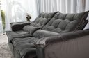 Ver imagem 4 de Sofá Retrátil e Reclinável 2,30m em Tecido Veludo C/ Pillow Nos Braços e Molas Ensacadas Bonel/d33:c