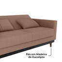 Ver imagem 6 de Sofa Cama 2 Lugares 203 Cm Boucle Marrom Corino Preto Milani Store