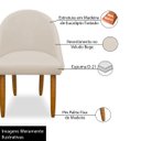 Ver imagem 7 de Cadeira Decorativa Estofada para Sala Recepção Cozinha Lua Star Veludo Bege do Lar Móveis e Decoraçã