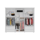 Ver imagem 4 de Roupeiro/armário/guarda Roupas/organizador Can 2,71m com 4 Gavetas Corrediças Telescópicas 6 Portas