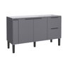 Gabinete de Cozinha para Pia 150cm 2 Portas 3 Gavetas Cozimax - 3