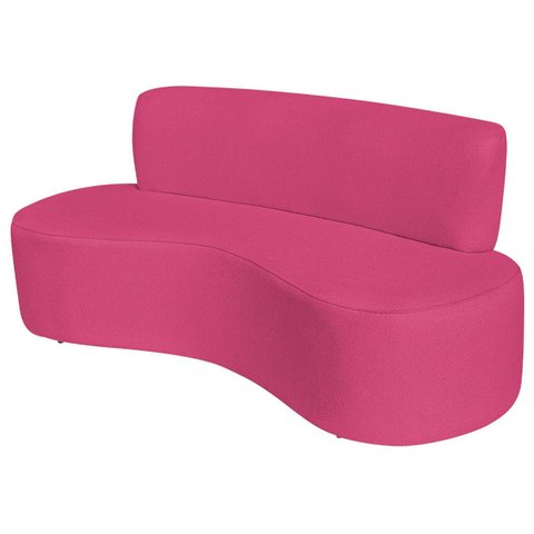 Sofá Curvo 3 Lugares Amsterdã 160cm Suede