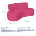 Ver imagem 2 de Sofá Curvo 3 Lugares Amsterdã 160cm Suede