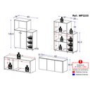 Ver imagem 3 de Kit Armário de Cozinha 3 Portas com Balcão Multiuso/fruteira Multimóveis Mp2235 Branco