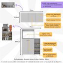 Ver imagem 2 de Kit Armário de Cozinha 3 Portas com Balcão Multiuso/fruteira Multimóveis Mp2235 Branco