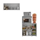 Ver imagem 4 de Kit Armário de Cozinha 3 Portas com Balcão Multiuso/fruteira Multimóveis Mp2235 Branco