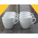 Ver imagem 5 de Kit Jogo 6 Xicaras Café/chá Cônicas 200ml - Porcelana Branca