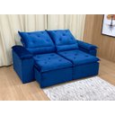 Ver imagem 3 de Sofá Retrátil Reclinável 2,00 M Azul 506 Athenas Premium