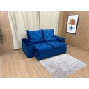 Ver imagem 1 de Sofá Retrátil Reclinável 2,00 M Azul 506 Athenas Premium