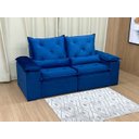 Ver imagem 5 de Sofá Retrátil Reclinável 2,00 M Azul 506 Athenas Premium