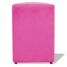 Puff Decorativo Salão Quadrado Suede Rosa Pink - 1
